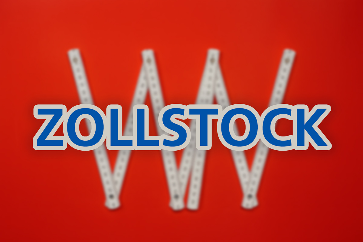Bedruckter Zollstock